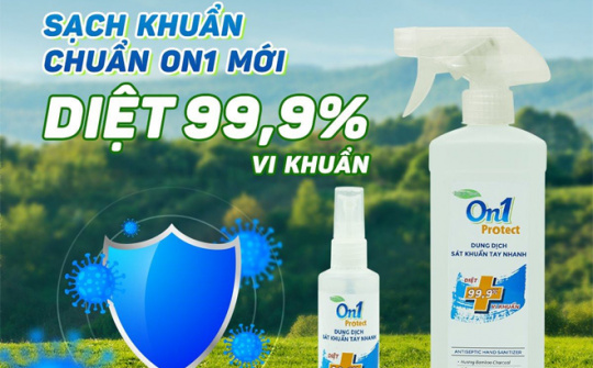 Giảm giá đến 50% nước rửa tay & gel diệt khuẩn On1, miễn phí giao hàng