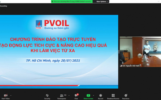 Đào tạo trực tuyến: “Tạo động lực tích cực và nâng cao hiệu quả làm việc từ xa”
