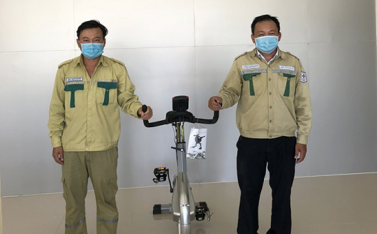 PTC2 trao tặng dụng cụ tập thể dục cho lực lượng vận hành tại tỉnh Quảng Ngãi