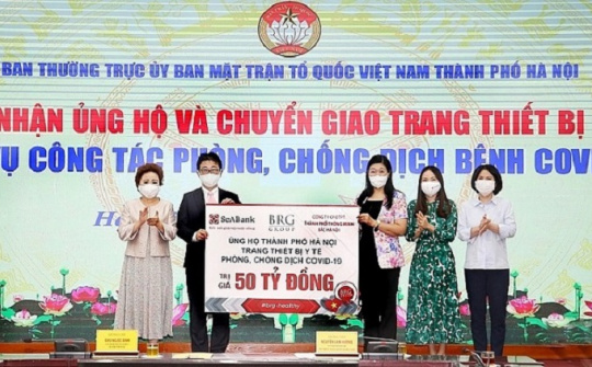 Tập đoàn BRG, Seabank cùng các đơn vị ủng hộ Hà Nội 50 tỷ đồng phòng, chống dịch Covid-19