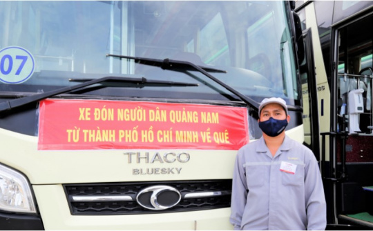 THACO ủng hộ 100.000 bộ kit test nhanh Covid-19 cho tỉnh Quảng Nam và hỗ trợ phương tiện đưa người dân Quảng Nam từ TP.HCM về quê