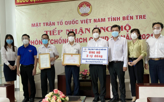 Ngành Điện đồng hành, hỗ trợ tỉnh Bến Tre phòng, chống dịch Covid-19
