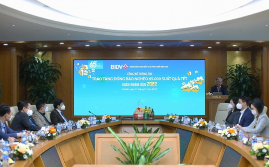 BIDV dành tặng 65.000 phần quà Tết trị giá 32,5 tỷ đồng cho người nghèo