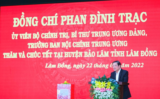 Trưởng Ban Nội chính Trung ương thăm, chúc tết tại Công ty Nhôm Lâm Đồng - TKV