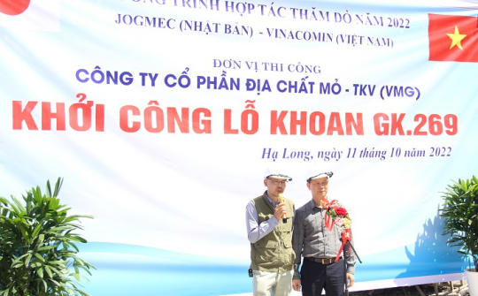 Khởi công công trình LK.GK269 thuộc Dự án hợp tác thăm dò giữa VINACOMIN với JOGMEC