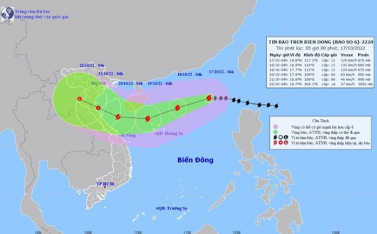 Công điện về ứng phó bão số 6 (bão NESAT)