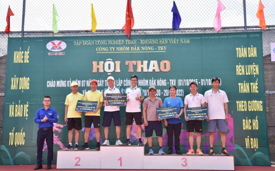 Công ty Nhôm Đắk Nông - TKV: Bế mạc Hội thao chào mừng kỷ niệm 7 năm thành lập