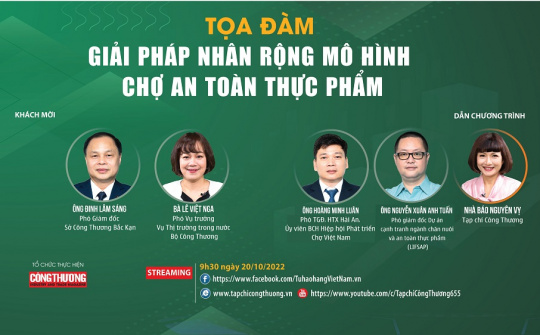 [Tọa đàm trực tuyến]  Giải pháp nhân rộng mô hình chợ an toàn thực phẩm