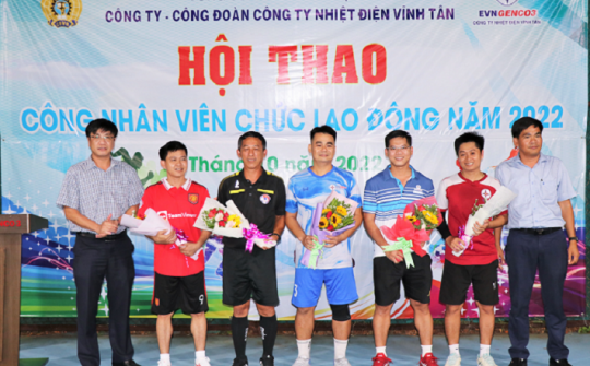 Nhiệt điện Vĩnh Tân tích cực tham gia hội thao, nâng cao sức khỏe người lao động