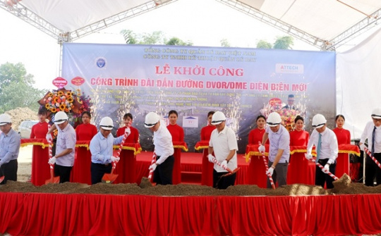 Khởi công công trình "Đài dẫn đường DVOR/DME Điện Biên mới"