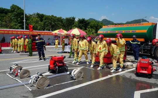 Công ty Thủy điện Sơn La đoạt 2 giải Nhất tại hội thao nghiệp vụ lực lượng PCCC cơ sở, dân phòng