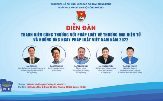 Đoàn Bộ Công Thương tổ chức Diễn đàn “Thanh niên Công Thương với pháp luật về thương mại điện tử"