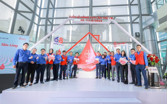 Tuần lễ hồng EVN lần thứ VIII tiếp nhận 9.259 đơn vị máu