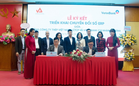 VNSTEEL và VietinBank Ba Đình ký kết hợp tác chuyển đổi số ERP