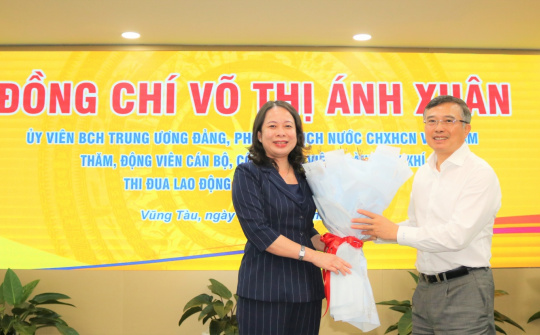 Phó Chủ tịch nước Võ Thị Ánh Xuân thăm, làm việc với Vietsovpetro và động viên CBCNV Dầu khí