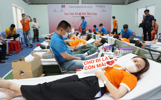 EVNGENCO3: Đóng góp hơn 450 đơn vị máu cứu người