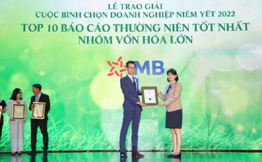 MB vào top 10 doanh nghiêp niêm yết có báo cáo thường niên xuất sắc nhất
