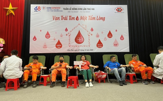 Nhiệt điện Mông Dương hưởng ứng Tuần lễ hồng EVN lần thứ VIII