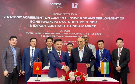 Viettel xuất khẩu thiết bị viễn thông, thử nghiệm mạng 5G tại Ấn Độ