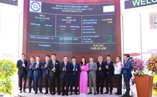 EVNGENCO3: Chính thức niêm yết cổ phiếu trên sàn giao dịch chứng khoán TP.HCM