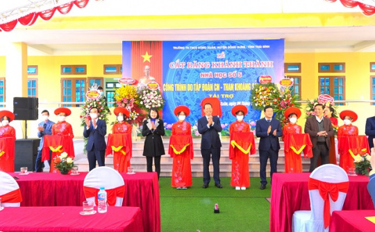 TKV: Hỗ trợ 7 tỷ đồng xây dựng Nhà học số 5 Trường Tiểu học & THCS Đông Xuân