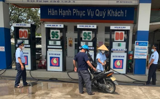 Tiền Giang đồng loạt kiểm tra, giám sát hoạt động kinh doanh xăng dầu