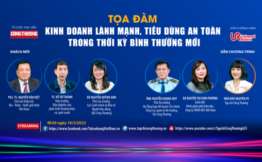 [TRỰC TUYẾN] Kinh doanh lành mạnh, tiêu dùng an toàn trong thời kỳ bình thường mới