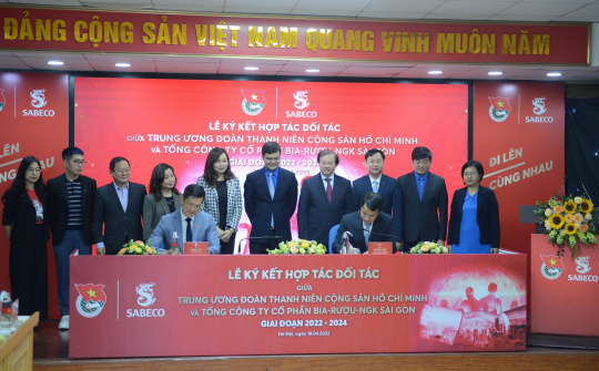Trung ương Đoàn TNCS Hồ Chí Minh và SABECO ký kết hợp tác giai đoạn 2022 -2024