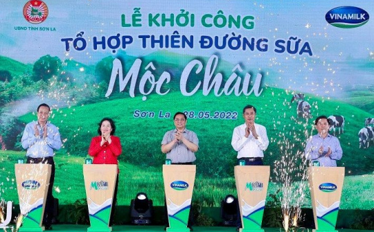 Thủ tướng Phạm Minh Chính dự lễ khởi công tổ hợp Thiên đường sữa Mộc Châu
