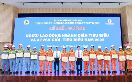 EVNGENCO 3 vinh danh 'Người lao động tiêu biểu' và 'An toàn vệ sinh viên giỏi tiêu biểu'