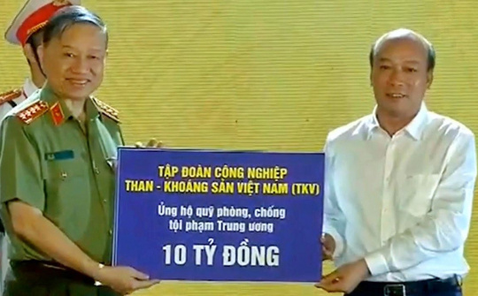 TKV ủng hộ 10 tỷ đồng cho Quỹ phòng, chống tội phạm Trung ương