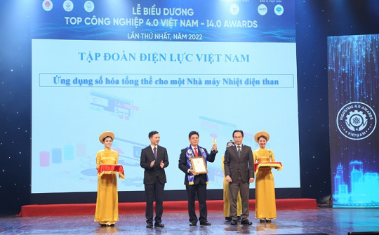 EVN được vinh danh 'Top doanh nghiệp Công nghiệp 4.0'
