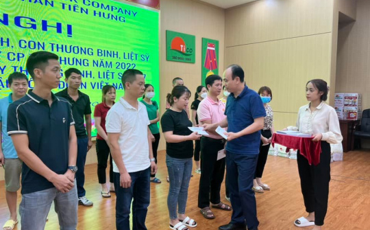 Công ty CP Tiên Hưng: Thiết thực tri ân nhân ngày Thương binh, liệt sỹ