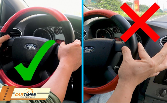 Các kiểu cầm vô lăng sai bét của tài xế mới
