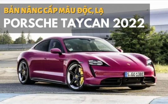Porsche Taycan 2022: Bổ sung công nghệ, màu cực độc