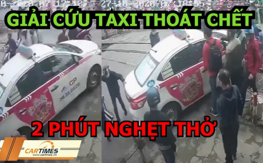 2 phút nghẹt thở cứu taxi bị kẹt tại nơi đường giao nhau với đường sắt