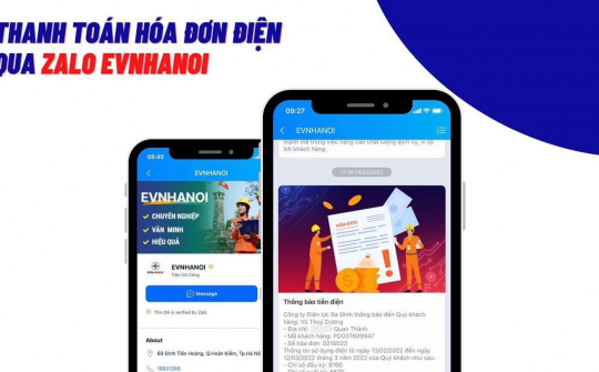 Tra cứu tiền điện hàng tháng dễ dàng trên ứng dụng Zalo