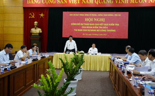 Ban cán sự Đảng Bộ Công Thương quan tâm lãnh đạo, chỉ đạo công tác phát hiện, chuyển giao, tiếp nhận, giải quyết tố giác, tin báo về tội phạm