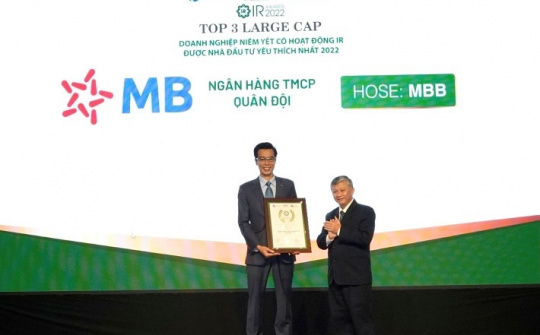 MBB: Lọt top 3 doanh nghiệp được nhà đầu tư yêu thích nhất