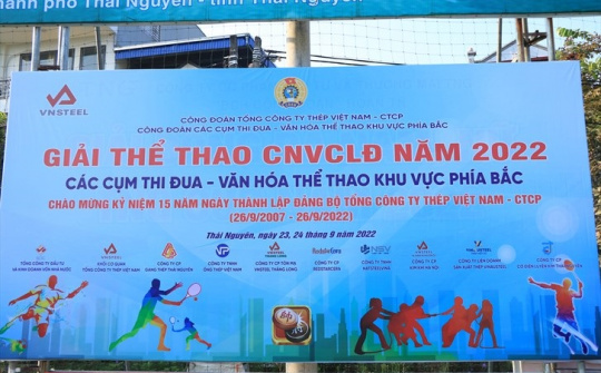 Rộn ràng Hội thao CNVCLĐ chào mừng 15 năm thành lập Đảng bộ Tổng công ty Thép Việt Nam - CTCP