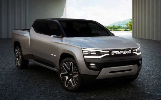 Ram tiết lộ mẫu xe bán tải chạy điện 1500 Revolution BEV tại CES