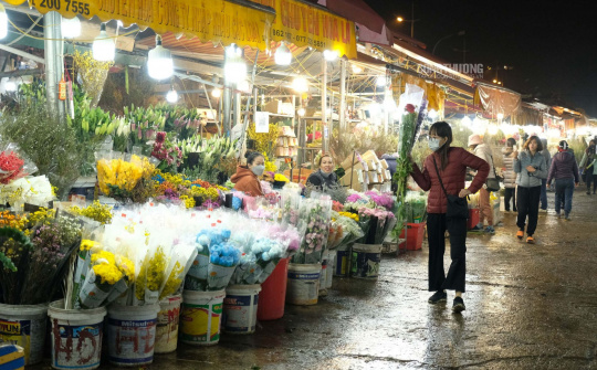 Chợ hoa đêm Quảng Bá nhộn nhịp ngày cuối năm Nhâm Dần