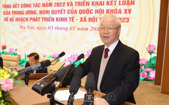 Tổng Bí thư Nguyễn Phú Trọng: Tranh thủ thời cơ, thực hiện thắng lợi mục tiêu kinh tế - xã hội năm 2023