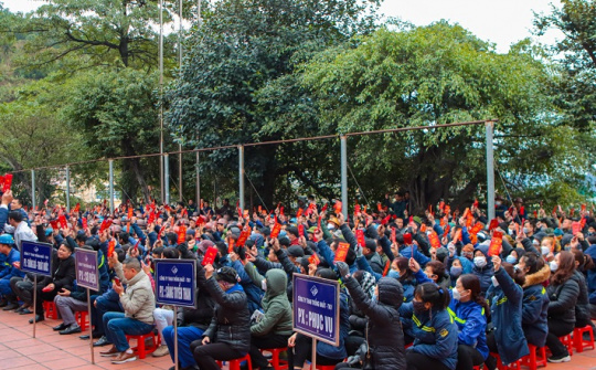 Không khí thi đua sôi nổi ngày khai Xuân tại Than Thống Nhất