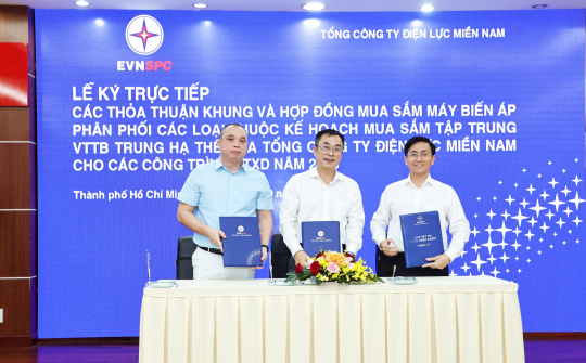 EVNSPC: Ký kết các Thỏa thuận khung và Hợp đồng mua sắm MBA