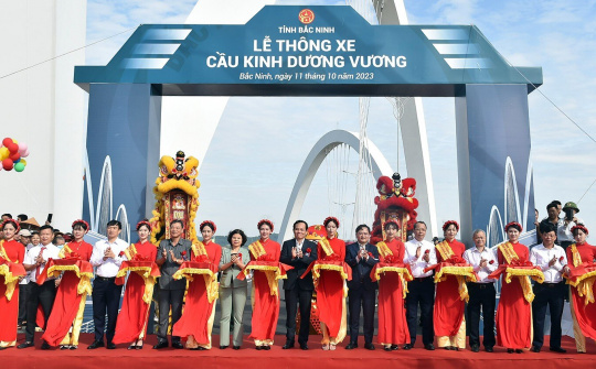 Bắc Ninh khánh thành cầu vòm thép hơn 1.900 tỷ đồng cao nhất Việt Nam