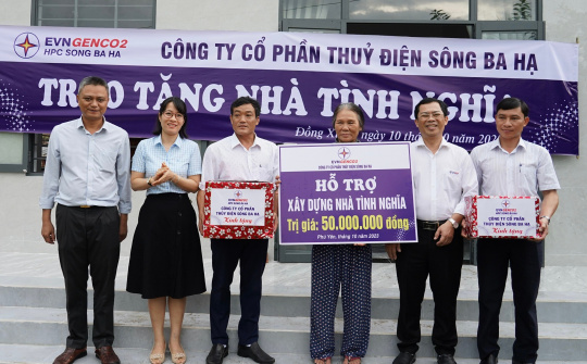 Thủy điện Sông Ba Hạ: Hỗ trợ nhà cho gia đình chính sách tại Phú Yên