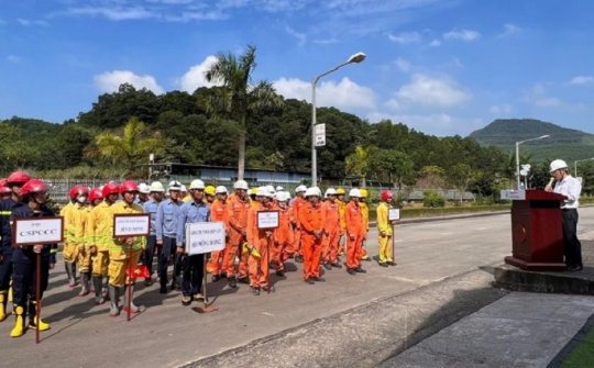 Nhiệt điện Mông Dương thực tập phương án chữa cháy, cứu nạn cứu hộ