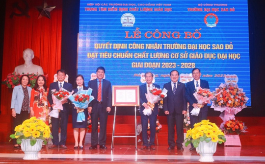 Trường Đại học Sao Đỏ đạt tiêu chuẩn chất lượng cơ sở giáo dục đại học giai đoạn 2023 - 2028