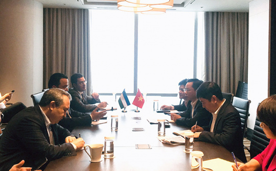 Trao đổi hợp tác giữa Lãnh đạo VINACHEM với Bộ trưởng Đầu tư, Công nghiệp và Thương mại nước Cộng hòa Uzbekistan